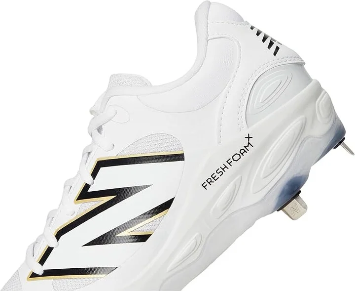 New Balance Fresh Foam X 3000v7 Baseball Cleats Men's Shoes White/Black : 14 D - Medium, Leather/Rubber - Image 7