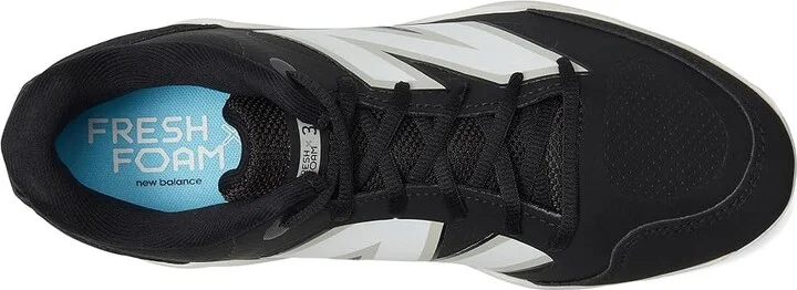 New Balance Fresh Foam X 3000v7 Synthetic Baseball Cleats Men's Shoes Black/White : 7 D - Medium - Image 2