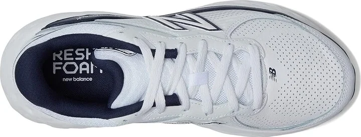 New Balance Fresh Foam X 840v1 Leather Men's Walking Shoes White/Team Navy : 7 D - Medium - Image 2