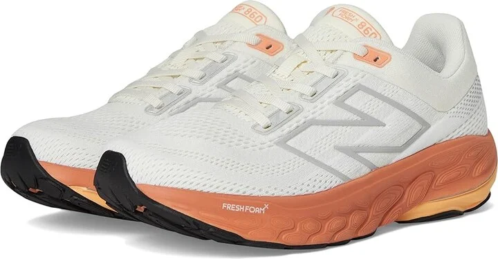 New Balance Fresh Foam X 860v14 Women's Shoes Nb 103 White/Angora/Peach Nectar : 10.5 D - Wide, Textile