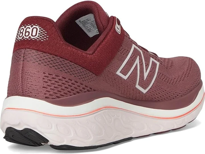 New Balance Fresh Foam X 860v14 Women's Shoes Washed Burgundy/Monarch Burgundy/Pink Granite : 12 D - Wide, Textile - Image 4