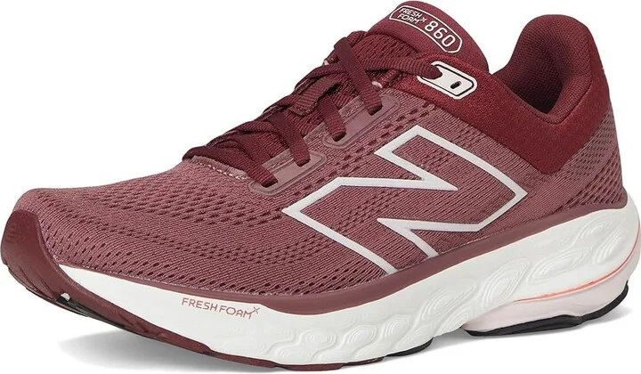 New Balance Fresh Foam X 860v14 Women's Shoes Washed Burgundy/Monarch Burgundy/Pink Granite : 12 D - Wide, Textile - Image 5