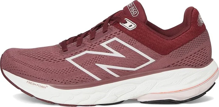 New Balance Fresh Foam X 860v14 Women's Shoes Washed Burgundy/Monarch Burgundy/Pink Granite : 12 D - Wide, Textile - Image 6