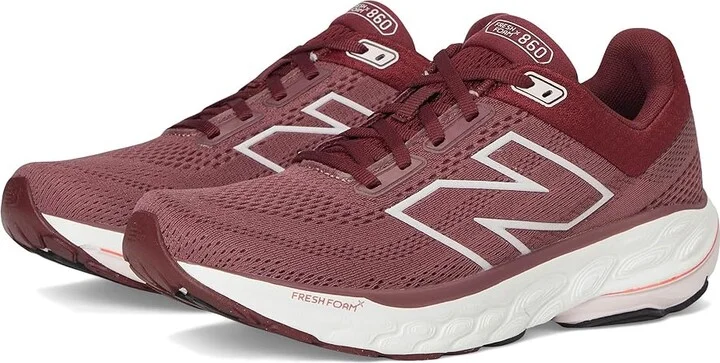 New Balance Fresh Foam X 860v14 Women's Shoes Washed Burgundy/Monarch Burgundy/Pink Granite : 12 D - Wide, Textile