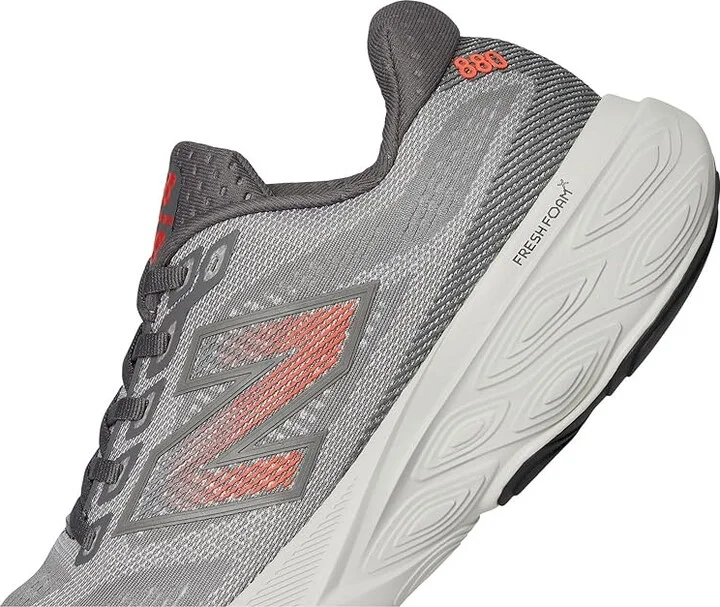 New Balance Fresh Foam X 880 v15 Men's Running Shoes Slate Grey/Reflection/Urgent Red : 10 D - Medium, Rubber - Image 7