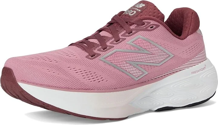 New Balance Fresh Foam X 880 v15 Women's Running Shoes Washed Burgundy/Pink Taffy/Silver Metallic : 6 B - Medium, Synthetic - Image 5