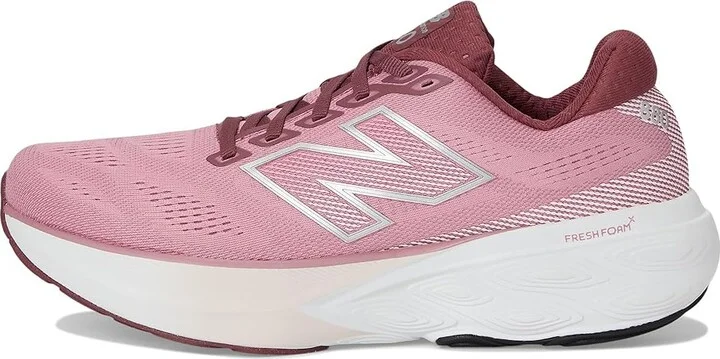 New Balance Fresh Foam X 880 v15 Women's Running Shoes Washed Burgundy/Pink Taffy/Silver Metallic : 6 B - Medium, Synthetic - Image 6