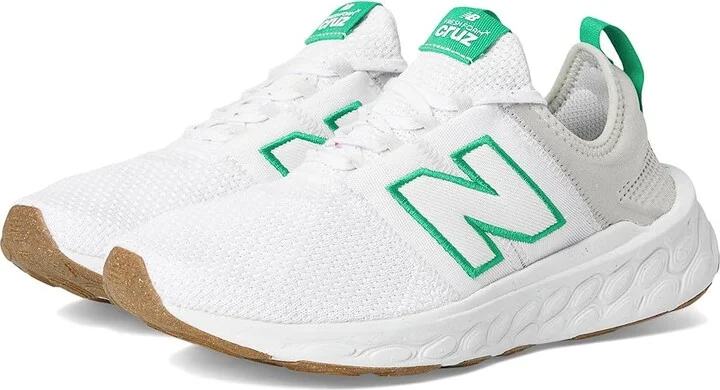 New Balance Fresh Foam X Cruz Artisan v3 Men's Shoes White/Kelly Green : 7 EE - Wide, Mesh