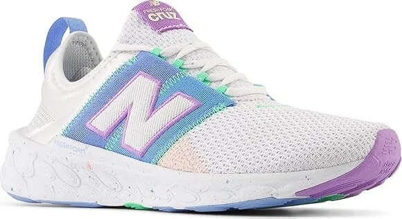 New Balance Fresh Foam X Cruz Artisan v3 Women's Shoes White/Coastal Blue : 6 B - Medium, Textile