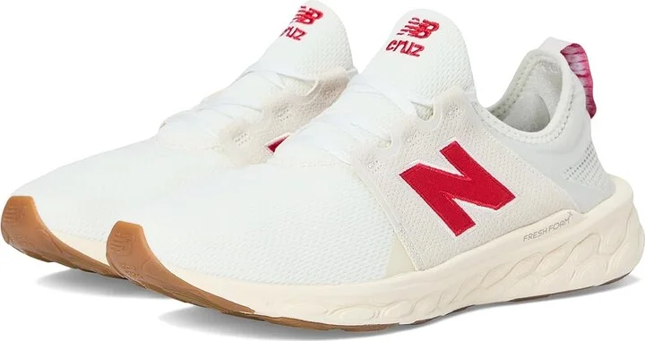 New Balance Fresh Foam X Cruz v3 Men's Shoes Sea Salt/Team Red/Permafrost : 11.5 D - Medium, Textile