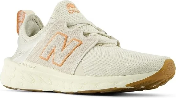 New Balance Fresh Foam X Cruz v3 Women's Shoes Linen/Sea Salt : 8 D - Wide, Textile