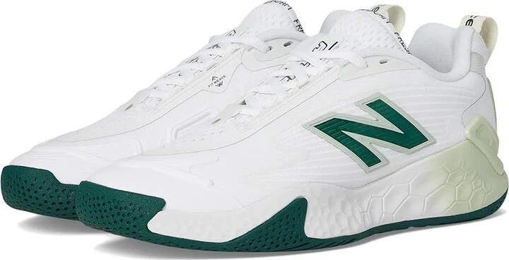 New Balance Fresh Foam X CT-Rally V1 Tennis Shoes Women's Shoes White/Marsh Green : 5 B - Medium, Rubber