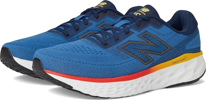 New Balance Fresh Foam X Evoz v4 Men's Running Shoes Sea Stone/Nb Navy/Clementine : 9.5 D - Medium