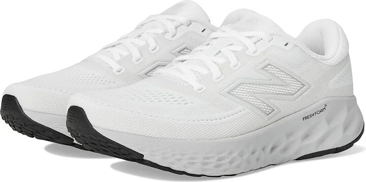 New Balance Fresh Foam X Evoz v4 Women's Running Shoes White/Grey Matter/Pearl Grey : 8 B - Medium, Synthetic