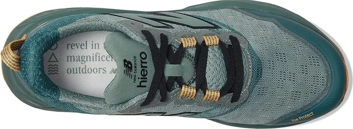 New Balance Fresh Foam X Hierro v9 Men's Running Shoes Dark Juniper/Black/Dried Apricot : 11 EE - Wide, Textile - Image 2