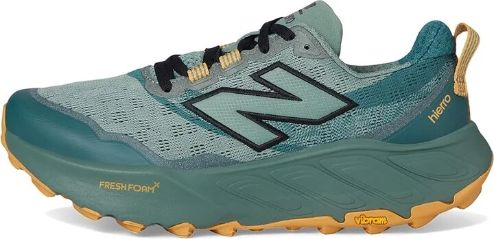 New Balance Fresh Foam X Hierro v9 Men's Running Shoes Dark Juniper/Black/Dried Apricot : 11 EE - Wide, Textile - Image 6