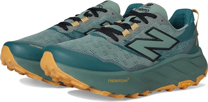 New Balance Fresh Foam X Hierro v9 Men's Running Shoes Dark Juniper/Black/Dried Apricot : 11 EE - Wide, Textile