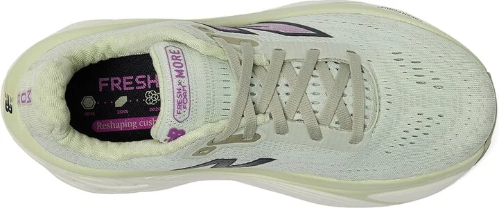 New Balance Fresh Foam X More v5 Women's Shoes Natural Mint/Purple Fuchsia : 10.5 B - Medium, Textile - Image 2