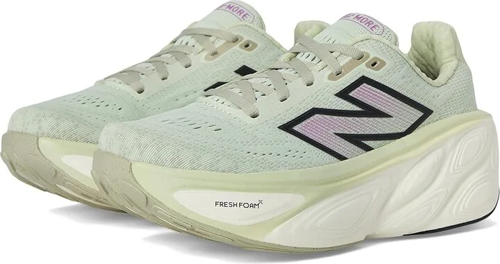 New Balance Fresh Foam X More v5 Women's Shoes Natural Mint/Purple Fuchsia : 10.5 B - Medium, Textile