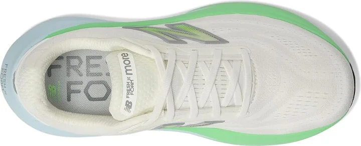 New Balance Fresh Foam X More v6 Women's Running Shoes Sea Salt/Lab Green/Frosted Glass : 9.5 B - Medium, Textile - Image 2