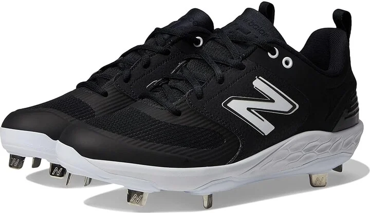 New Balance Fresh Foam X Velo v3 Metal Softball Cleats Women's Shoes Black/White : 5 B - Medium, Synthetic