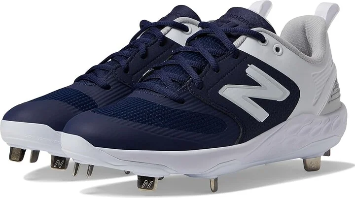 New Balance Fresh Foam X Velo v3 Metal Softball Cleats Women's Shoes Navy/White : 6.5 B - Medium, Synthetic