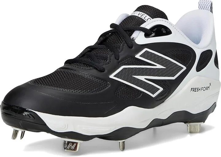 New Balance Fresh Foam X Velov4 Metal Softball Cleats Women's Shoes Black/White : 7.5 D - Wide, Rubber - Image 5