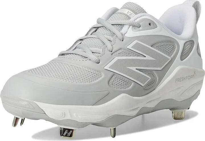 New Balance Fresh Foam X Velov4 Metal Softball Cleats Women's Shoes Raincloud/White : 5 B - Medium, Rubber - Image 5