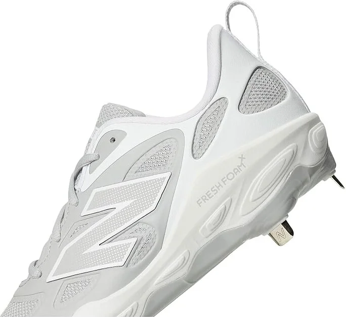 New Balance Fresh Foam X Velov4 Metal Softball Cleats Women's Shoes Raincloud/White : 5 B - Medium, Rubber - Image 7