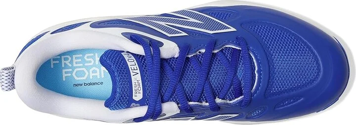 New Balance Fresh Foam X Velov4 Metal Softball Cleats Women's Shoes Team Royal/White : 6 B - Medium, Rubber - Image 2