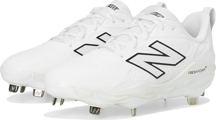 New Balance Fresh Foam X Velov4 Metal Softball Cleats Women's Shoes White : 5 B - Medium, Rubber