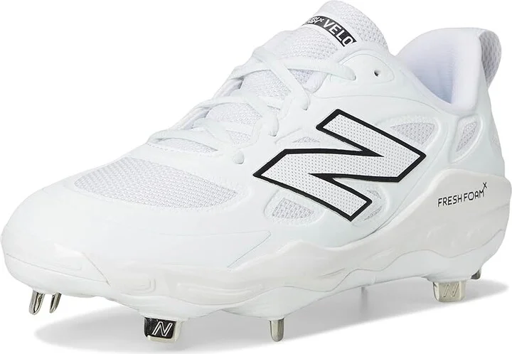 New Balance Fresh Foam X Velov4 Metal Softball Cleats Women's Shoes White/Black : 13 D - Wide, Rubber - Image 5