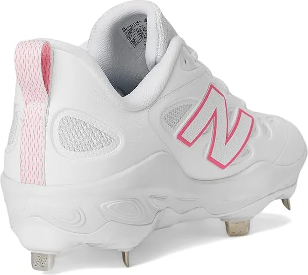 New Balance Fresh Foam X Velov4 Metal Softball Cleats Women's Shoes White/Ultra Pink : 12 B - Medium, Rubber - Image 4