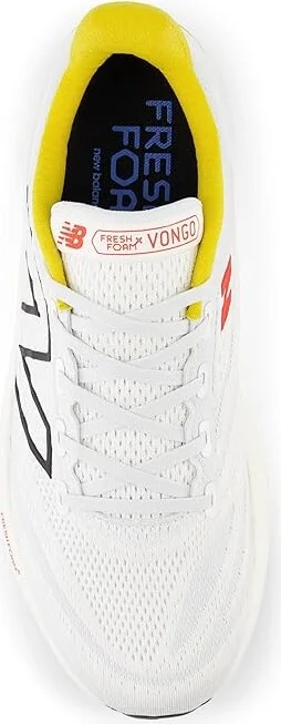 New Balance Fresh Foam X Vongo v6 Men's Shoes White/Ginger Lemon : 7.5 EE - Wide - Image 2