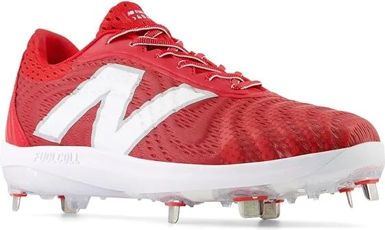 New Balance FuelCell 4040 v7 Metal Baseball Cleats Men's Shoes Team Red/Optic White : 6 D - Medium