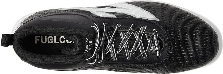 New Balance FuelCell 4040v7 Mid-Molded Baseball Cleats Men's Shoes Black/Optic White : 11.5 D - Medium - Image 2