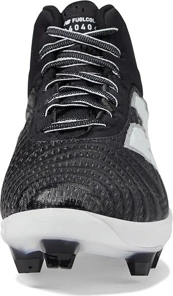 New Balance FuelCell 4040v7 Mid-Molded Baseball Cleats Men's Shoes Black/Optic White : 11.5 D - Medium - Image 3
