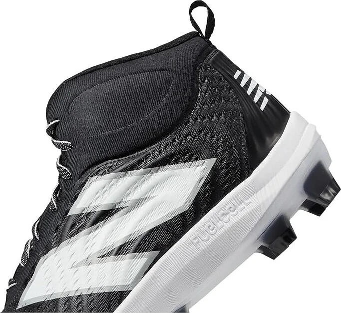New Balance FuelCell 4040v7 Mid-Molded Baseball Cleats Men's Shoes Black/Optic White : 11.5 D - Medium - Image 4