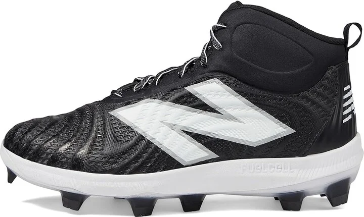 New Balance FuelCell 4040v7 Mid-Molded Baseball Cleats Men's Shoes Black/Optic White : 11.5 D - Medium - Image 5