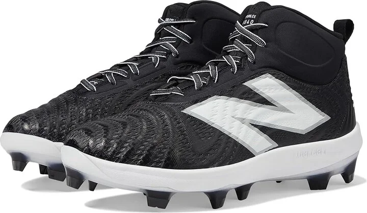 New Balance FuelCell 4040v7 Mid-Molded Baseball Cleats Men's Shoes Black/Optic White : 11.5 D - Medium