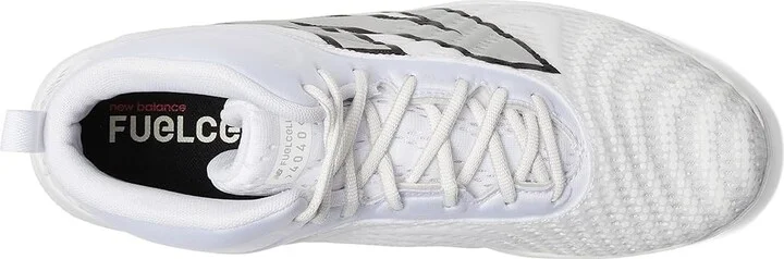 New Balance FuelCell 4040v7 Mid-Molded Baseball Cleats Men's Shoes Optic White/Raincloud : 11 D - Medium - Image 2