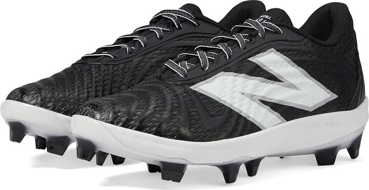 New Balance FuelCell 4040v7 Molded Baseball Cleats Men's Shoes Black/Optic White : 7.5 D - Medium