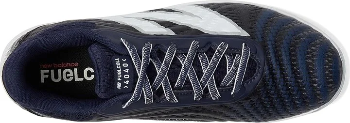 New Balance FuelCell 4040v7 Molded Baseball Cleats Men's Shoes Team Navy/Optic White : 7.5 D - Medium - Image 2