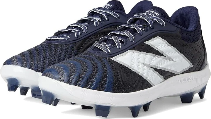 New Balance FuelCell 4040v7 Molded Baseball Cleats Men's Shoes Team Navy/Optic White : 7.5 D - Medium