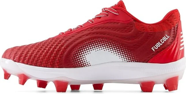 New Balance FuelCell 4040v7 Molded Baseball Cleats Men's Shoes Team Red/Optic White : 8.5 D - Medium - Image 4