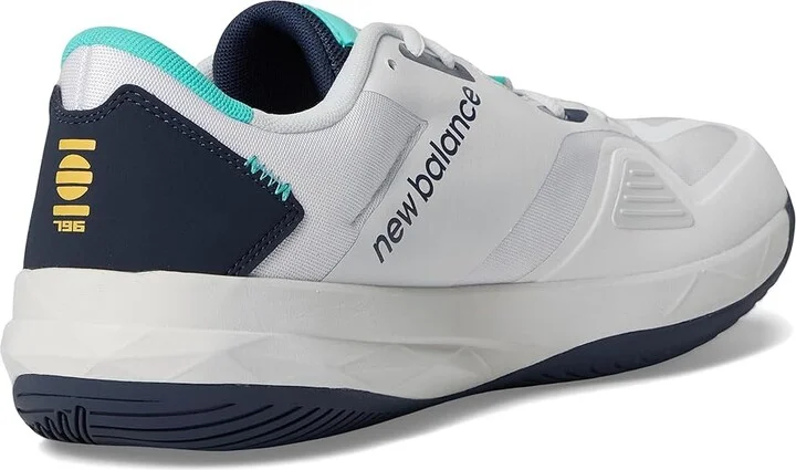 New Balance FuelCell 796V4 Tennis Shoes Men's Shoes White/Nb Navy/Cyber Jade : 7.5 D - Medium, Rubber - Image 4
