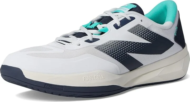 New Balance FuelCell 796V4 Tennis Shoes Men's Shoes White/Nb Navy/Cyber Jade : 7.5 D - Medium, Rubber - Image 5