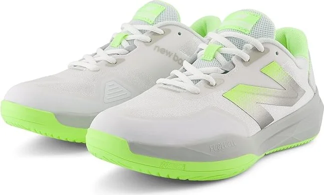 New Balance FuelCell 796V4 Tennis Shoes Women's Shoes White/Bleached Lime Glo : 6 B - Medium, Textile