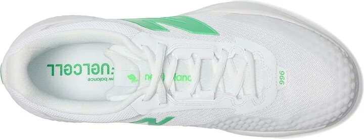 New Balance FuelCell 996v5 Tennis Shoes Men's Shoes White/Green Apple : 7 D - Medium, Synthetic/Textile - Image 2