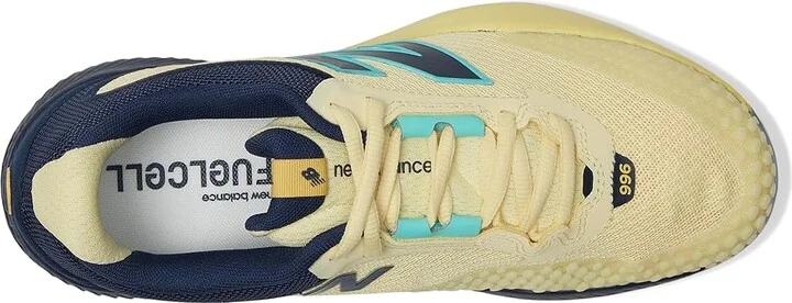 New Balance FuelCell 996v5 Tennis Shoes Women's Shoes Parchment/NB Navy : 6.5 B - Medium, Synthetic - Image 2